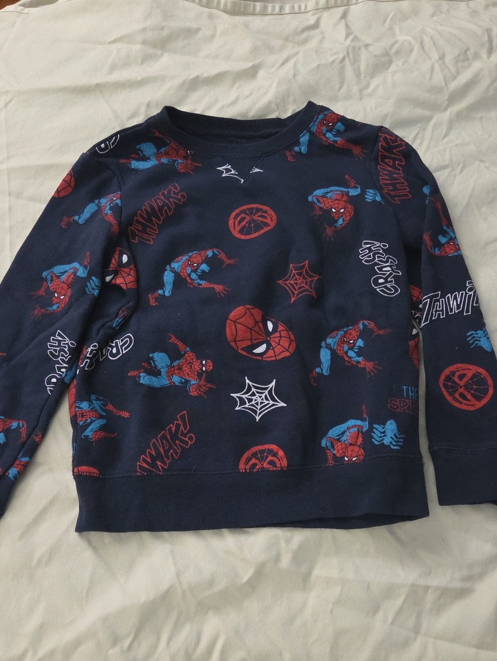 2 for $12 Spider-Man Navy Blue Sweatshirt - Size 8
